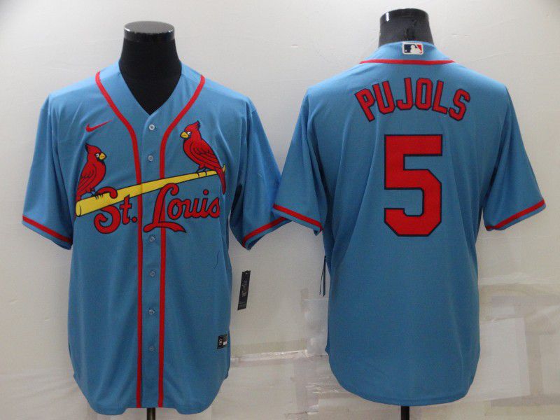 Men St.Louis Cardinals 5 Pujols Blue Game Nike 2022 MLB Jersey